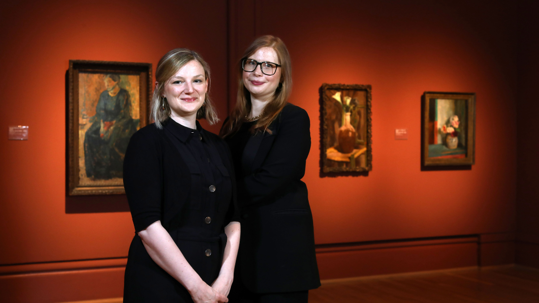 Katherine Dunleavy (The Courtauld) and Anna Liesching (National Museums NI) pictured in The Bloomsbury: A Collective exhibition at Ulster Museum