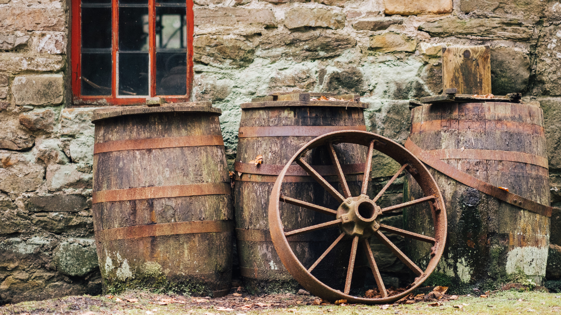 Wagon wheel at Ulster American Folk Park