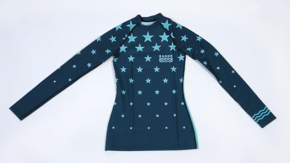 Navy top with turquoise stars