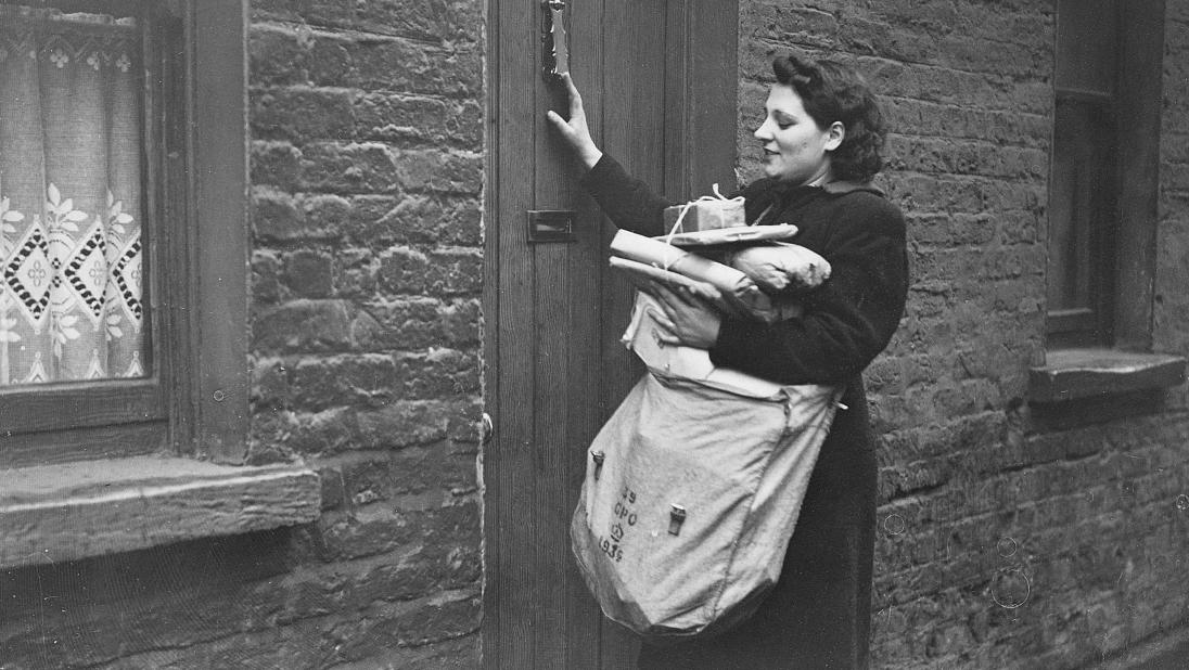 Woman delivering post