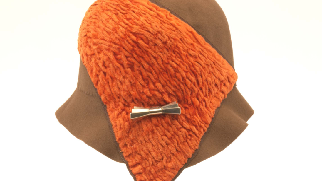 Orange Cloche Hat