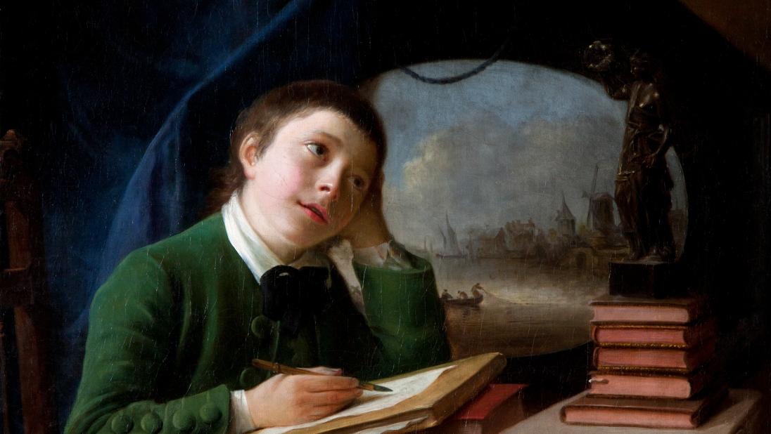 Nathaniel Hone, Portrait of his Son Sketching (c. 1769), (BELUM.U228)