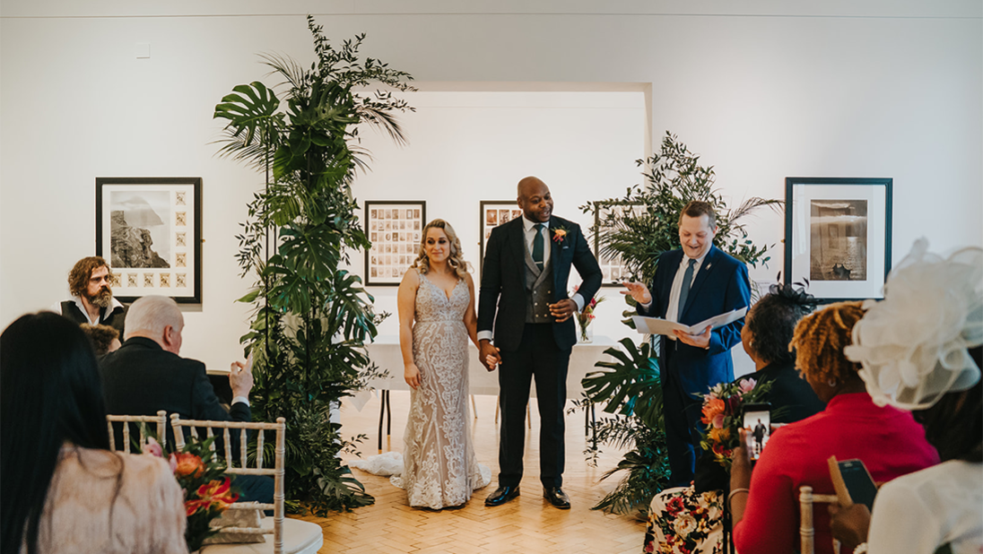 Belfast Room wedding couple