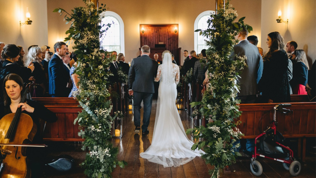 Walking up the aisle