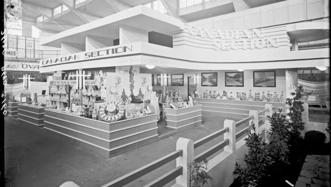 Ideal Homes Exhibition, Kings Hall, Belfast, black and white photograph