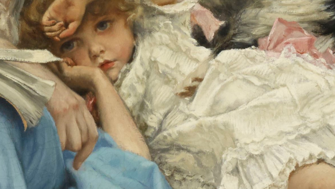 Close up of little girl, James Tissot, Quiet