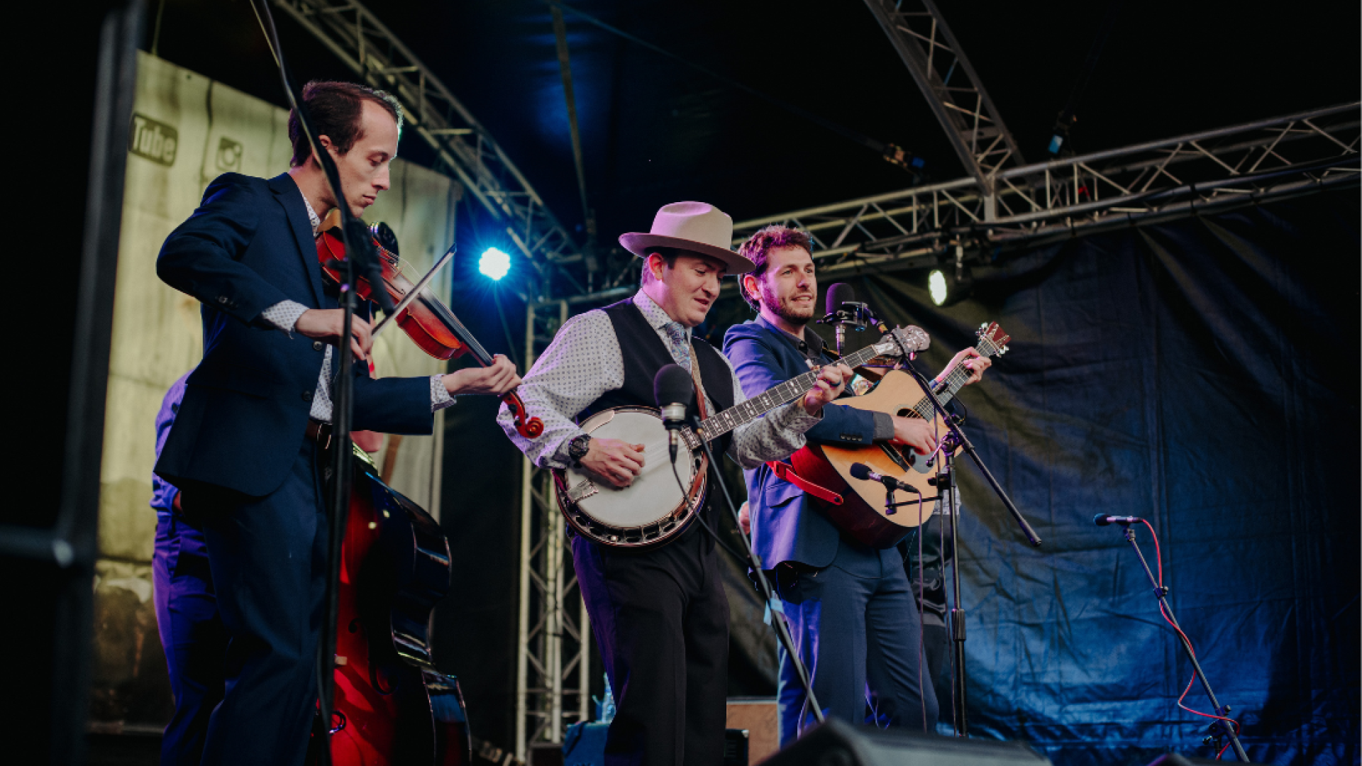 A band playing at Bluegrass Omagh 2022