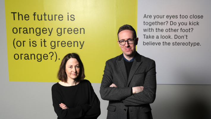 Niamh Baker and Niall Kerr at Ulster Museum
