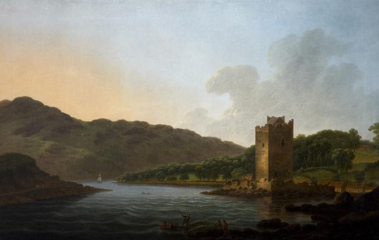Johnathan Fisher, View of the Ferry and Castle of Narrow Water (c.1771), (BELUM.U659)