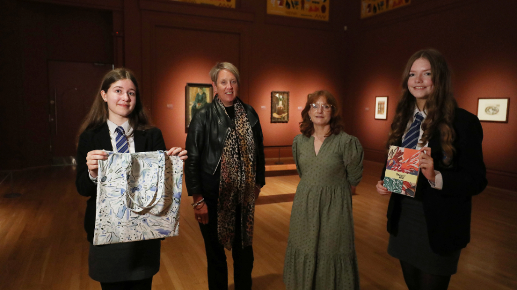 Four people pictured in Bloomsbury: A Collective exhibition at Ulster Museum