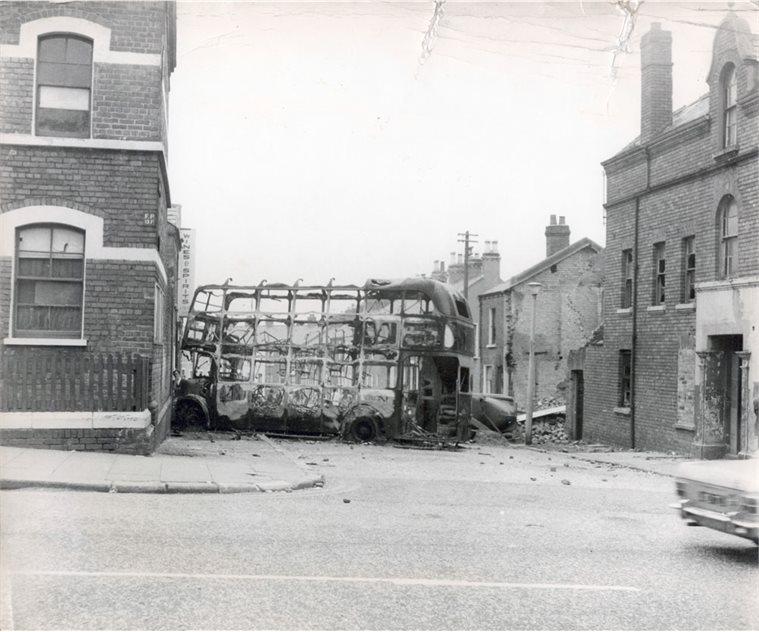 Burnt Out Bus Belfast