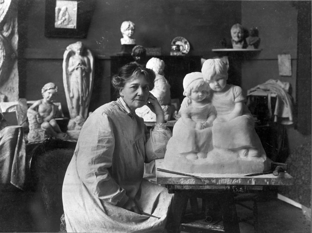 Sophia Rosamund Praeger in her studio