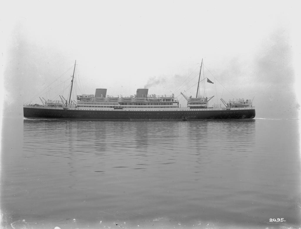 Port profile of the Asturias in Belfast Lough