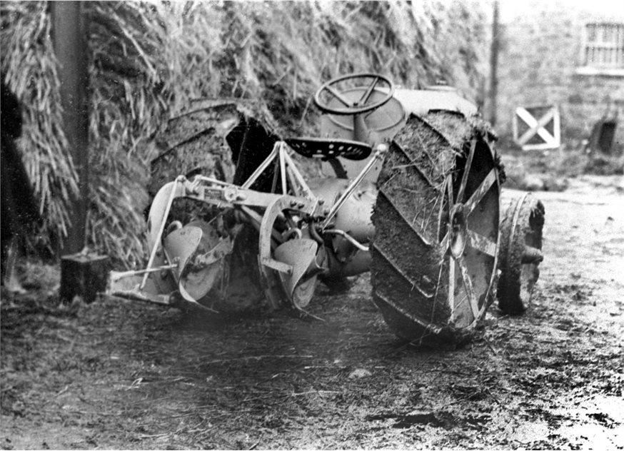 Tractor in a yard