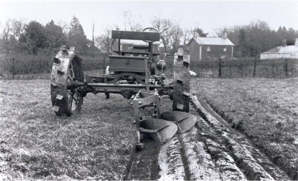 Tractor Ploughing a field