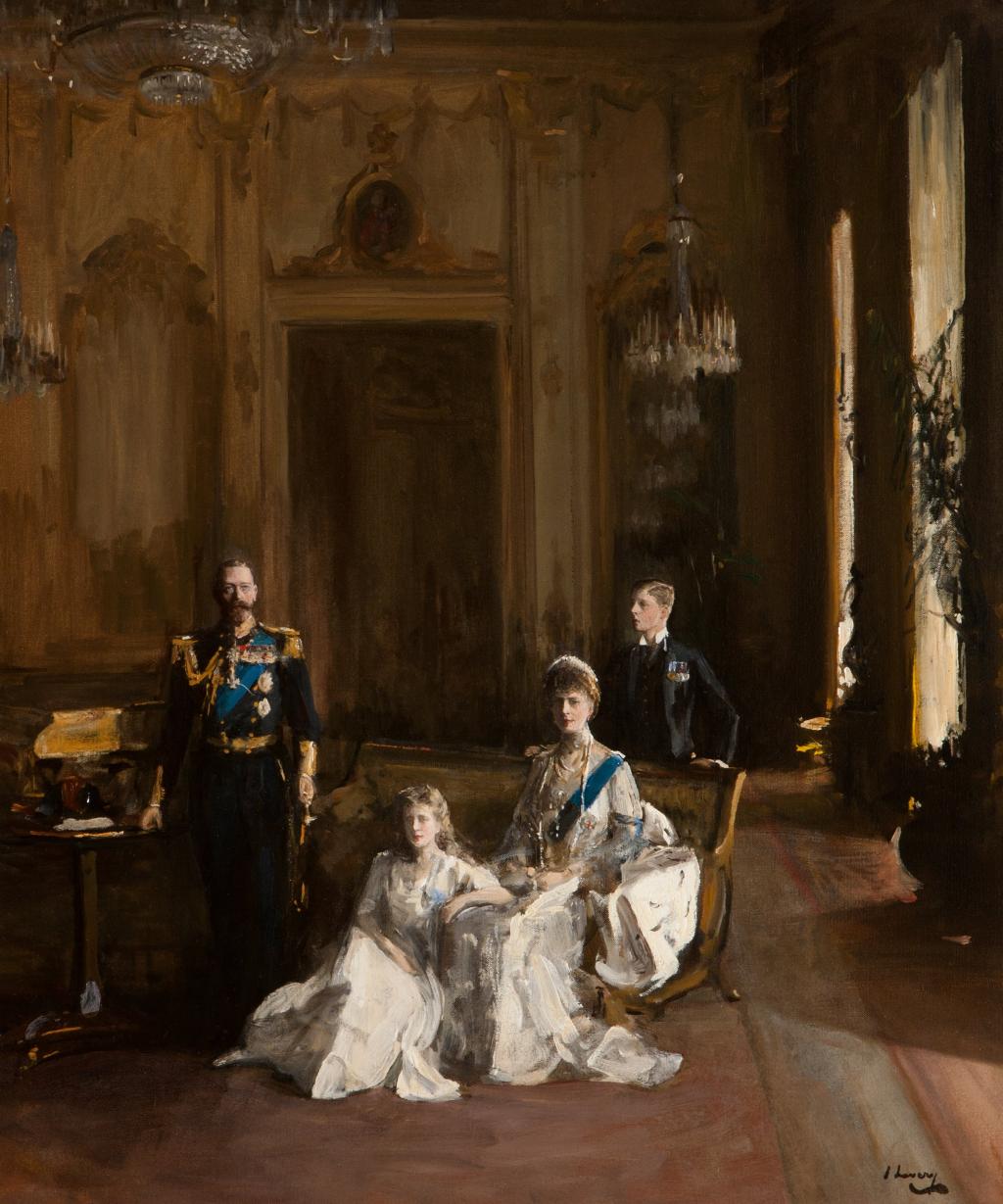 Second Study for the Royals, Buckingham Palace (1913, Lavery