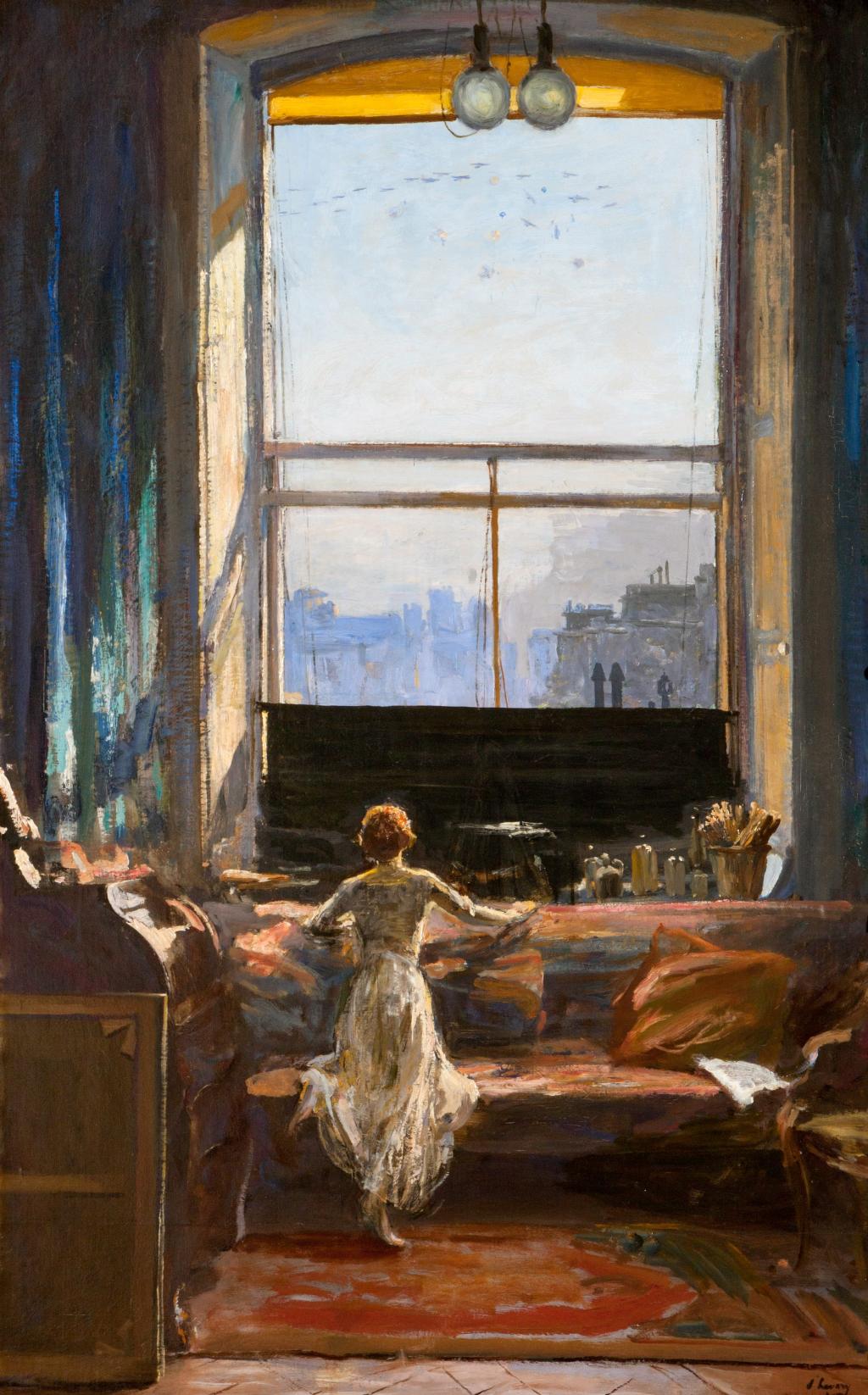 Daylight raid from my studio window 1917, Lavery