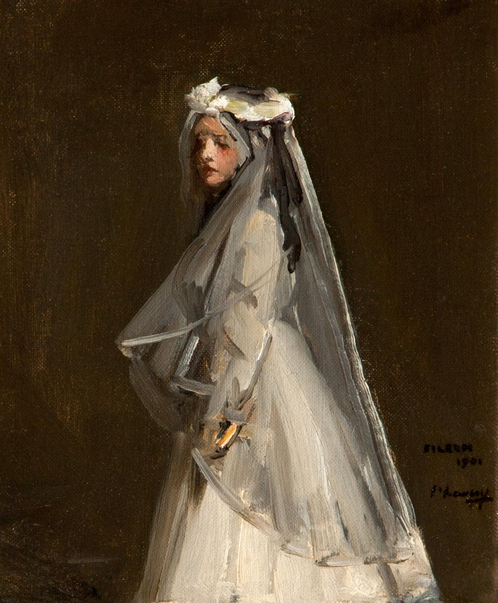 Eileen, her first communion, 1901, Lavery