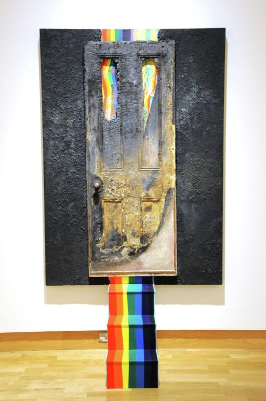 Joseph McWilliams, Community Door 2 with rainbow steps
