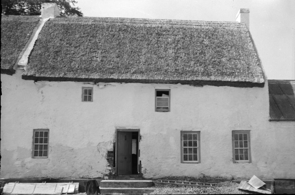 Façade of the early part of the rectory, black and white photograph